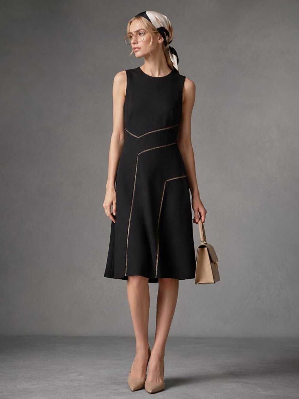 Prabal Gurung 8 Silk Lined Midi Black Dress Minimalist Quite Luxury